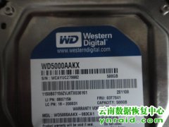 落底河小学WD5000AAKX加急开盘数据恢复成功