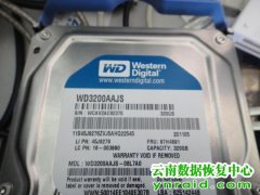 个人西数WD3200AAJS硬盘磁头坏开盘数据恢复成功