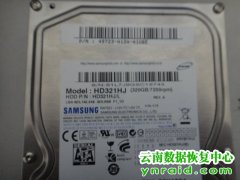 云龙县粮食局三星320G硬盘二次破坏数据恢复成功