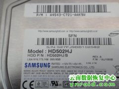某公司财务部硬盘检测不到HD502HJ数据恢复成功