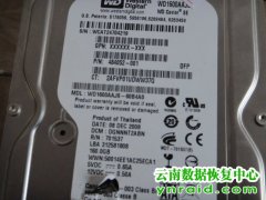 大理移动公司WD1600AAJS硬盘异响开盘恢复成功