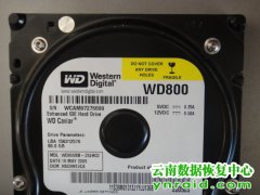 陈先生台式西数硬盘WD800BB-23JHC0数据恢复成功