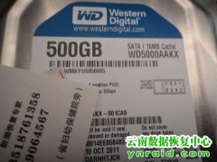 某公司WD5000AAKX-001CA0用友软件数据库恢复成功