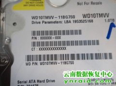 某老师1TB 3.0移动硬盘WD10TMVV-11BG7S0恢复成功