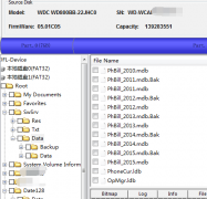 昆明某公司西数80G硬盘收费软件Access数据库恢复成功